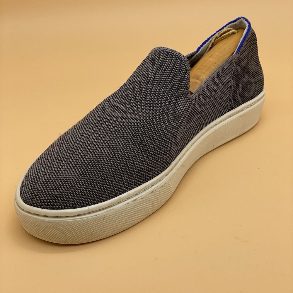 Rothy's The Original Slip On Sneaker Women’s 8.5 Athletic Boat Shoe Blue Stripe